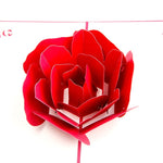 Cartoline d'auguri di ringraziamento con rose pop-up 3D Fiore fatto a mano in carta vintage vuota Carta regalo d'amore di buon compleanno, dimensioni: 13x16 cm, Handmade Blank