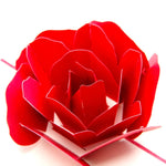 Cartoline d'auguri di ringraziamento con rose pop-up 3D Fiore fatto a mano in carta vintage vuota Carta regalo d'amore di buon compleanno, dimensioni: 13x16 cm, Handmade Blank