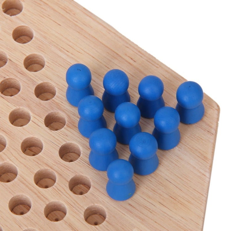 Set da gioco per famiglie con puzzle tradizionale esagonale in legno per bambini, Hexagon Puzzle Checkers