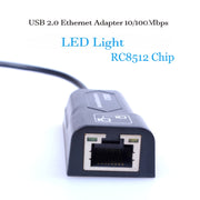Adattatore Ethernet USB da USB a RJ45 10/100 Mbps Scheda di rete, USB 2.0 100Mbps
