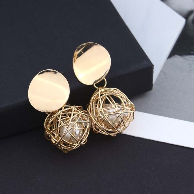 Orecchini geometrici a sfera per donna Orecchini pendenti pendenti Orecchini pendenti