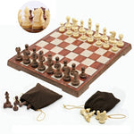 Gioco da tavolo scacchi pieghevole in legno 18x31 cm