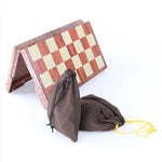 Gioco da tavolo scacchi pieghevole in legno 18x31 cm