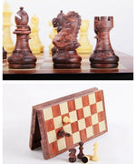 Gioco da tavolo scacchi pieghevole in legno 18x31 cm