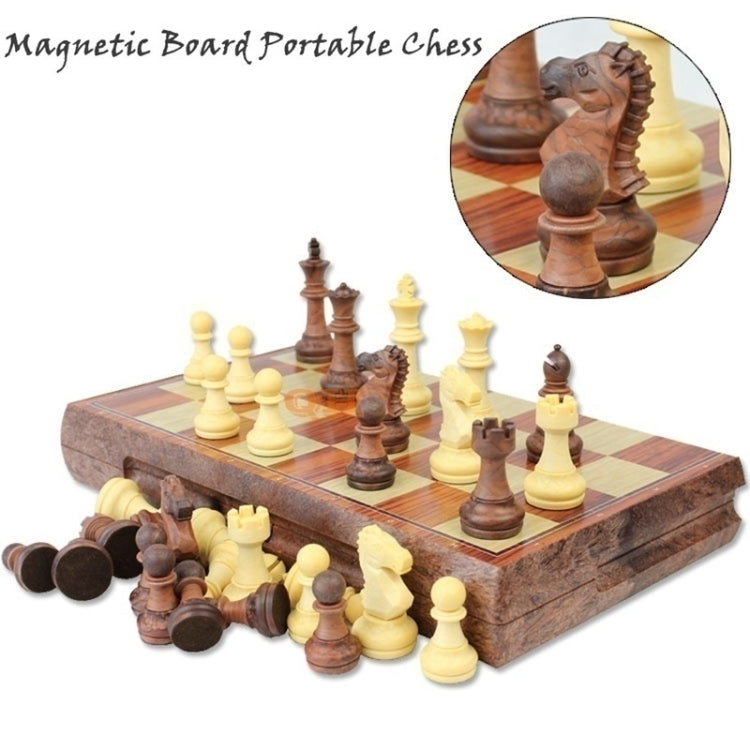 Gioco da tavolo scacchi pieghevole in legno 18x31 cm