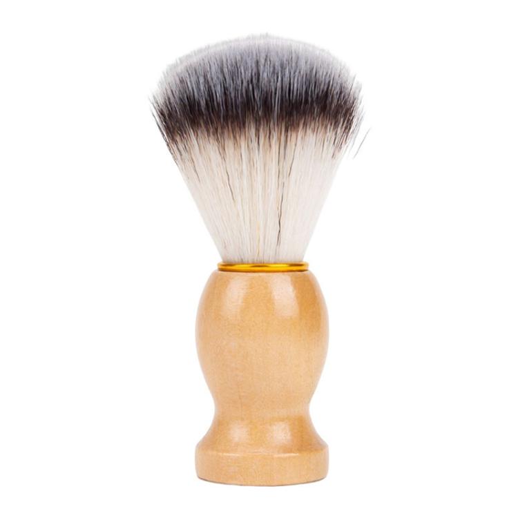 Pennello da barba per capelli con manico in legno Pennello per rasoio per strumento per la pulizia della barba del viso Rasatura del salone Strumento per capelli di tasso