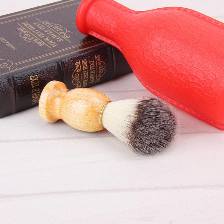 Pennello da barba per capelli con manico in legno Pennello per rasoio per strumento per la pulizia della barba del viso Rasatura del salone Strumento per capelli di tasso