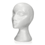 Testa di manichino femminile Espositore in schiuma per berretto, cuffie, accessori per capelli e parrucche Manichino donna in schiuma