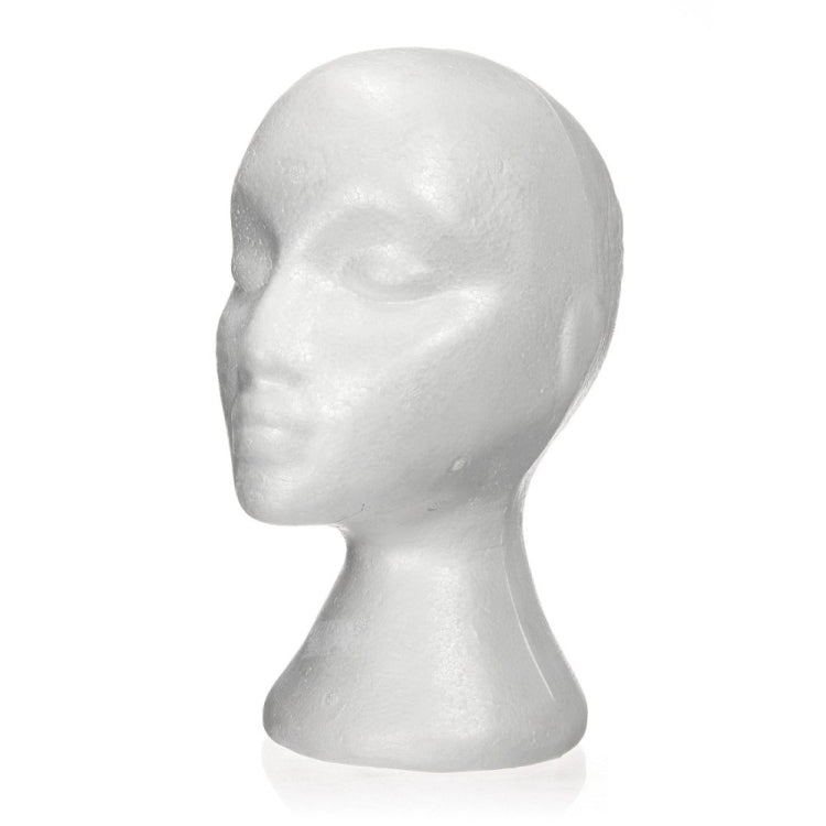 Testa di manichino femminile Espositore in schiuma per berretto, cuffie, accessori per capelli e parrucche Manichino donna in schiuma