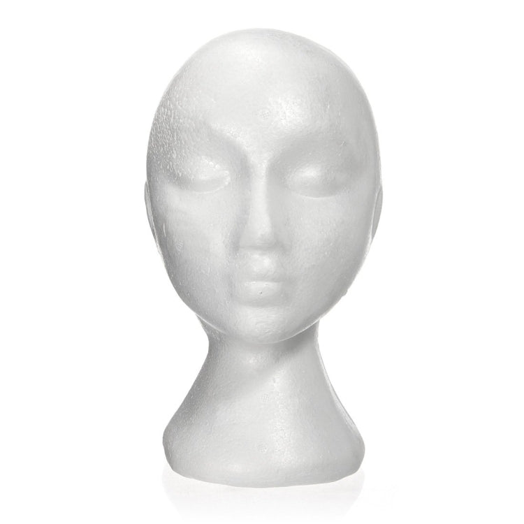 Testa di manichino femminile Espositore in schiuma per berretto, cuffie, accessori per capelli e parrucche Manichino donna in schiuma