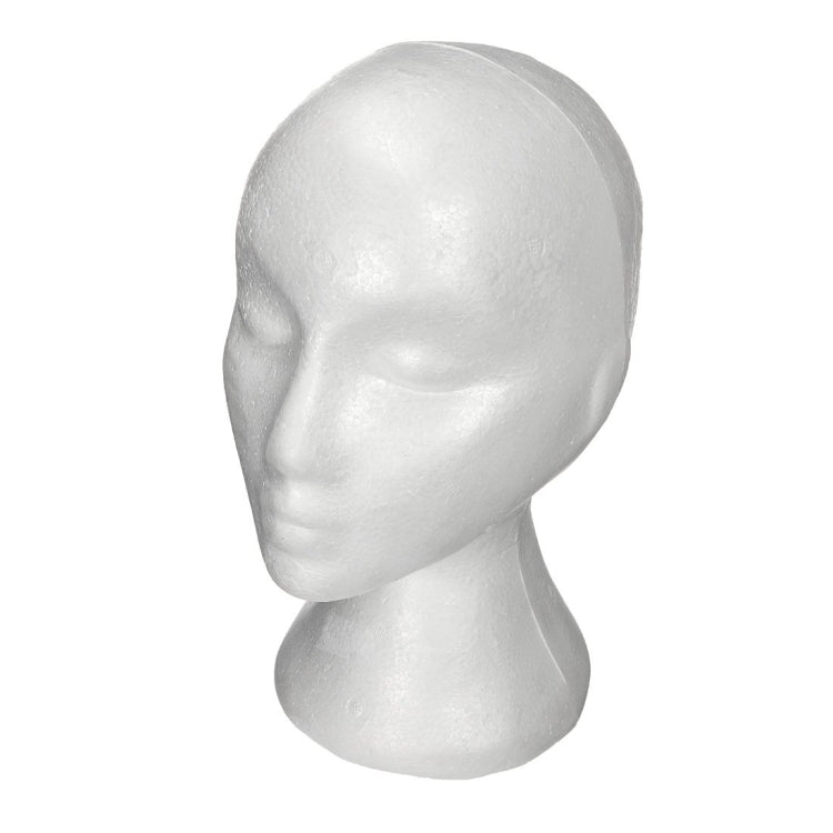 Testa di manichino femminile Espositore in schiuma per berretto, cuffie, accessori per capelli e parrucche Manichino donna in schiuma