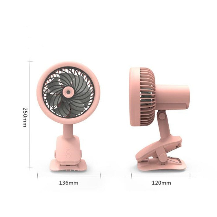 Ventola USB con clip e spray per ufficio desktop