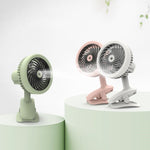Ventola USB con clip e spray per ufficio desktop