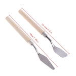 Raschietto per spatola con spatola in acciaio inossidabile da 2 pezzi per mescolare la pittura a olio artistica, 2 PCS