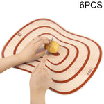 6 pezzi taglieri da cucina taglieri flessibili in PP trasparente, S(20x14.8cm), M(30.5x23.5cm), L(42x31.5cm)