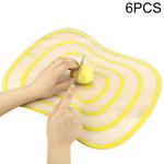 6 pezzi taglieri da cucina taglieri flessibili in PP trasparente, S(20x14.8cm), M(30.5x23.5cm), L(42x31.5cm)