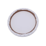 Pannello rotondo in tela bianca con cornice in legno 20-40cm