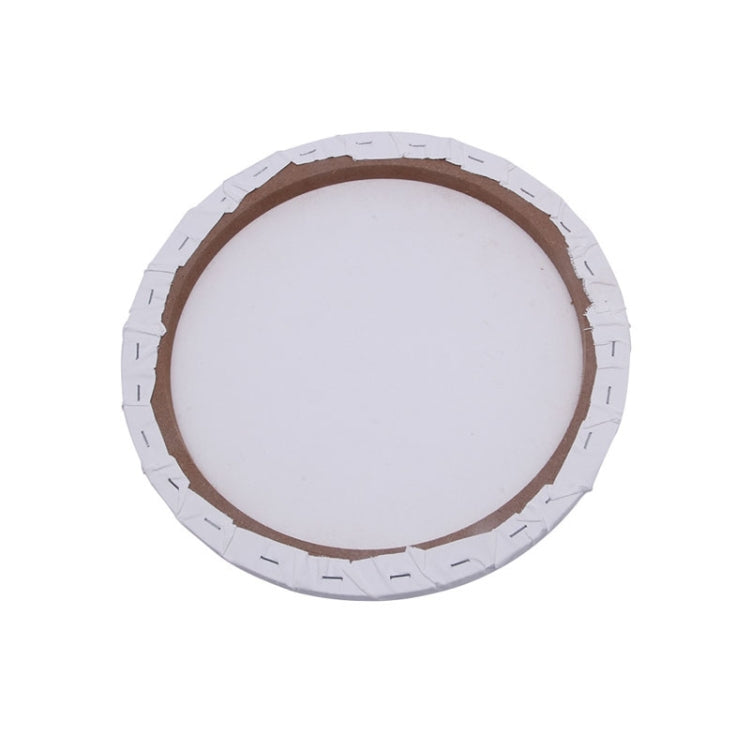 Pannello rotondo in tela bianca con cornice in legno 20-40cm