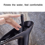 Rubinetto del bagno Lavabo Cascata Rubinetto caldo e freddo, 84535-1, 84535 High Type, 99529 Black