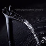 Rubinetto del bagno Lavabo Cascata Rubinetto caldo e freddo, 84535-1, 84535 High Type, 99529 Black