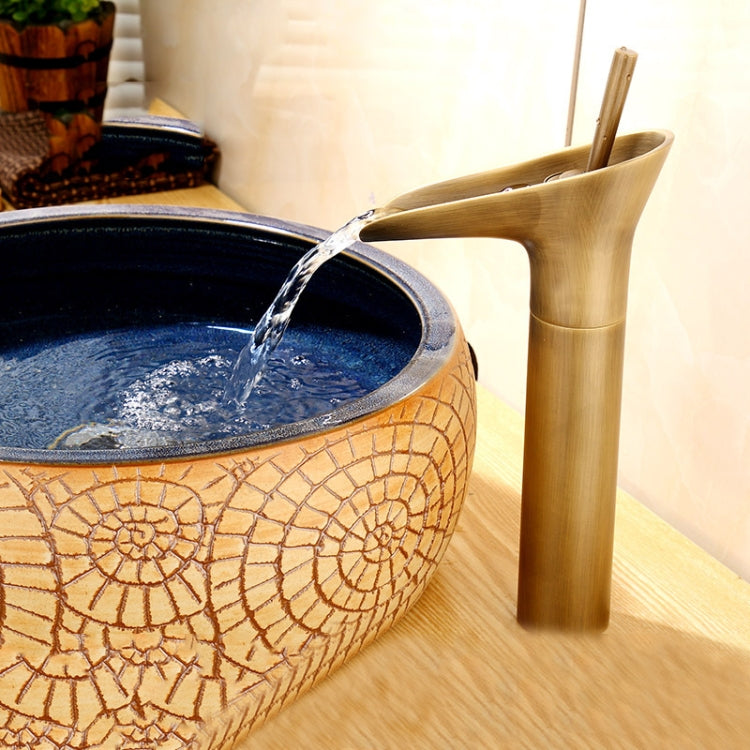 Rubinetto del bagno Lavabo Cascata Rubinetto caldo e freddo, 84535-1, 84535 High Type, 99529 Black