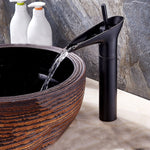 Rubinetto del bagno Lavabo Cascata Rubinetto caldo e freddo, 84535-1, 84535 High Type, 99529 Black