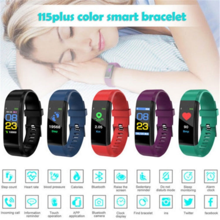 Bracciale fitness tracker sportivo con contapassi per orologio intelligente con schermo OLED ID115 da 0,96 pollici, ID115 Black, ID115 Red, ID115 Green, ID115 Purple, ID115 Blue