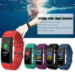 Bracciale fitness tracker sportivo con contapassi per orologio intelligente con schermo OLED ID115 da 0,96 pollici, ID115 Black, ID115 Red, ID115 Green, ID115 Purple, ID115 Blue