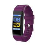 Bracciale fitness tracker sportivo con contapassi per orologio intelligente con schermo OLED ID115 da 0,96 pollici, ID115 Black, ID115 Red, ID115 Green, ID115 Purple, ID115 Blue