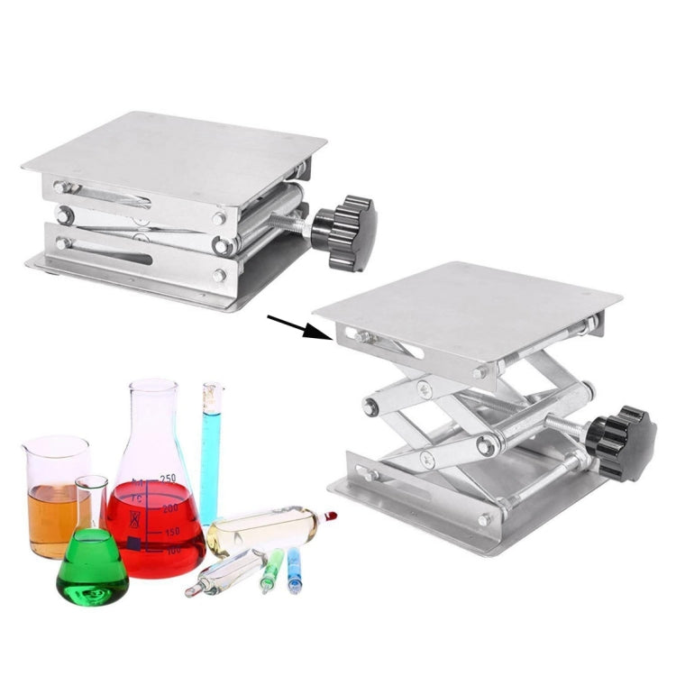 Piattaforma elevatrice manuale in acciaio inox 100x100mm