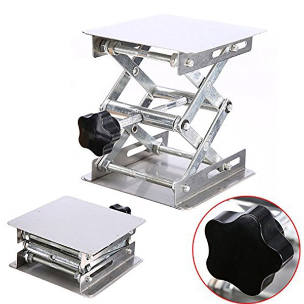 Piattaforma elevatrice manuale in acciaio inossidabile da laboratorio 100x100mm Piccola piattaforma elevatrice, Laboratory Lifting Platform
