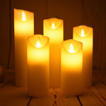 Lampada a candela LED gialla con telecomando 4 in 1