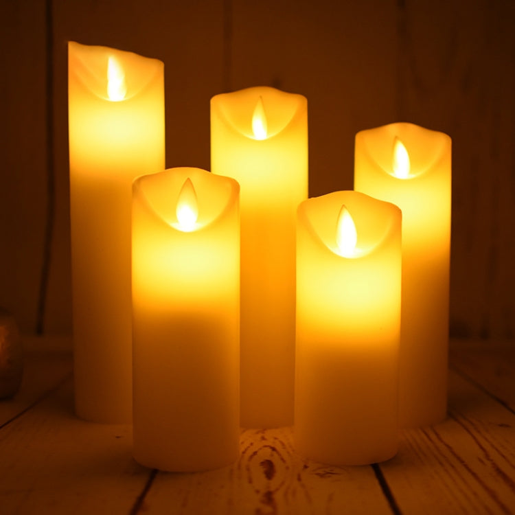 Lampada a candela LED gialla con telecomando 4 in 1