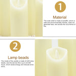 Lampada a candela LED gialla con telecomando 4 in 1