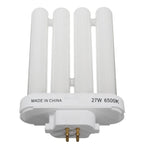 Lampadina a 4 file 27W 6500K 4PinTube Tubo fluorescente compatto Lampada a risparmio energetico Tubo lampadina Illuminazione bianca pura