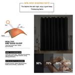 Tenda solida isolante in tessuto per tende ombreggianti ad alta precisione da 4 pezzi, 140x225
