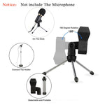 Supporto per microfono Supporto per microfono regolabile Supporto per clip con morsetto per microfono pieghevole Supporto per treppiede in metallo