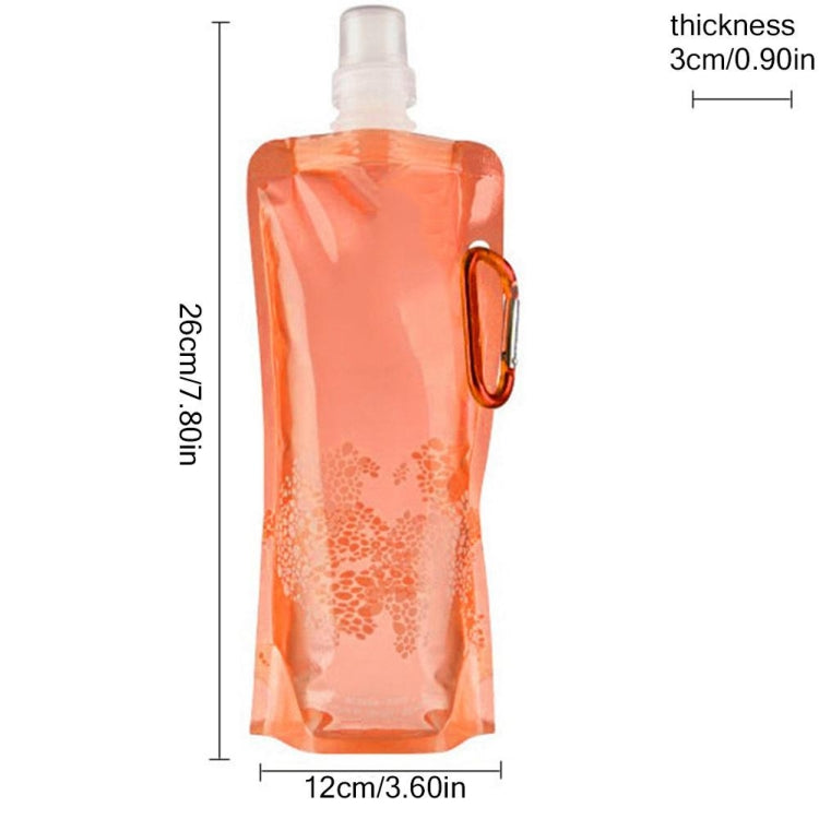 Borsa per acqua in silicone pieghevole ultraleggera portatile da 0,5 litri Forniture per sport all'aria aperta Borsa impermeabile per boccetta morbida da campeggio per escursionismo