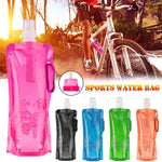 Borsa per acqua in silicone pieghevole ultraleggera portatile da 0,5 litri Forniture per sport all'aria aperta Borsa impermeabile per boccetta morbida da campeggio per escursionismo