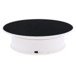 Giradischi elettrico girevole da 30 cm a 360 gradi espositore puntelli per riprese video giradischi per fotografia, carico 4 kg, spina americana (bianco + nero), 30cm (W+B), 30cm (B)