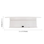 Giradischi elettrico girevole da 30 cm a 360 gradi espositore puntelli per riprese video giradischi per fotografia, carico 4 kg, spina americana (bianco + nero), 30cm (W+B), 30cm (B)