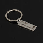 Portachiavi alla moda, regali incisi, guida sicura, ho bisogno di te qui con me, portachiavi per coppie, fidanzati, fidanzate, gioielli, Fashion Keyring