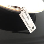 Portachiavi alla moda, regali incisi, guida sicura, ho bisogno di te qui con me, portachiavi per coppie, fidanzati, fidanzate, gioielli, Fashion Keyring