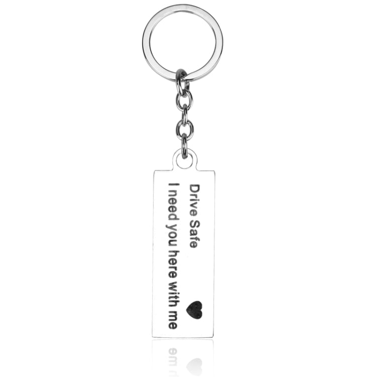 Portachiavi alla moda, regali incisi, guida sicura, ho bisogno di te qui con me, portachiavi per coppie, fidanzati, fidanzate, gioielli, Fashion Keyring