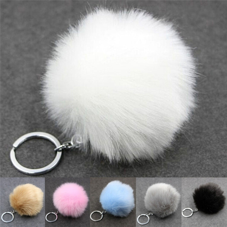 Portachiavi semplice Palla di pelo Pom Pom Portachiavi Pom Pom Portachiavi di animali in pelliccia di coniglio artificiale per portachiavi per borsa da auto da donna