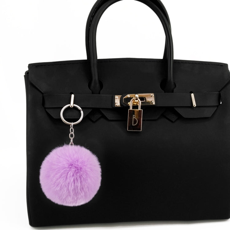 Portachiavi semplice Palla di pelo Pom Pom Portachiavi Pom Pom Portachiavi di animali in pelliccia di coniglio artificiale per portachiavi per borsa da auto da donna