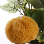 Portachiavi semplice Palla di pelo Pom Pom Portachiavi Pom Pom Portachiavi di animali in pelliccia di coniglio artificiale per portachiavi per borsa da auto da donna