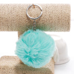 Portachiavi semplice Palla di pelo Pom Pom Portachiavi Pom Pom Portachiavi di animali in pelliccia di coniglio artificiale per portachiavi per borsa da auto da donna
