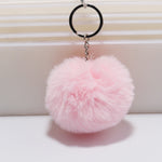 Portachiavi semplice Palla di pelo Pom Pom Portachiavi Pom Pom Portachiavi di animali in pelliccia di coniglio artificiale per portachiavi per borsa da auto da donna
