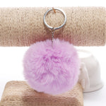 Portachiavi semplice Palla di pelo Pom Pom Portachiavi Pom Pom Portachiavi di animali in pelliccia di coniglio artificiale per portachiavi per borsa da auto da donna